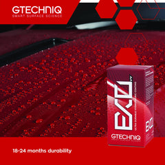 Gtechniq EXOv5 dispensing drop from bottle ready for precise application and economy