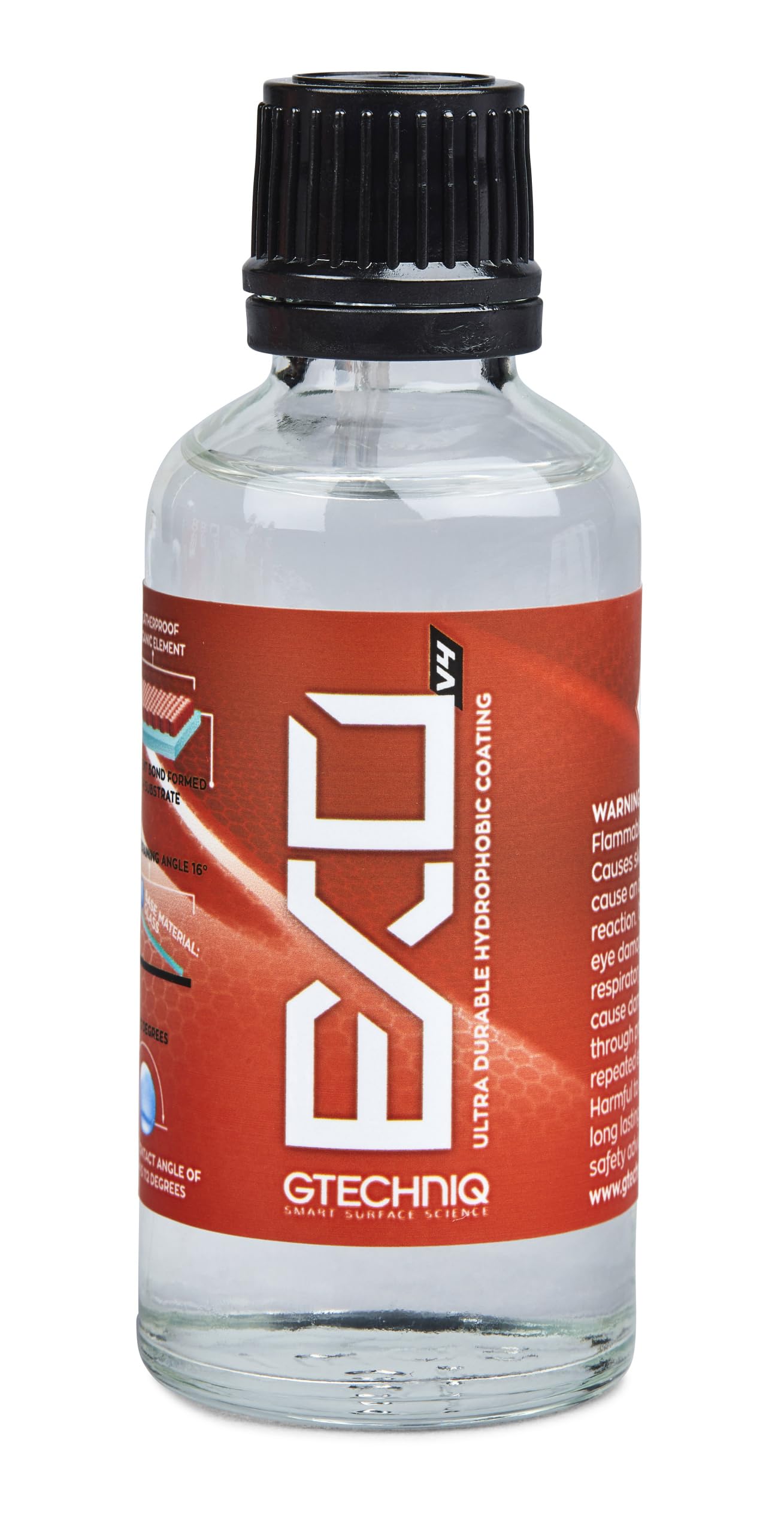 Gtechniq EXOv5 front bottle showing compact size and branding for easy handling