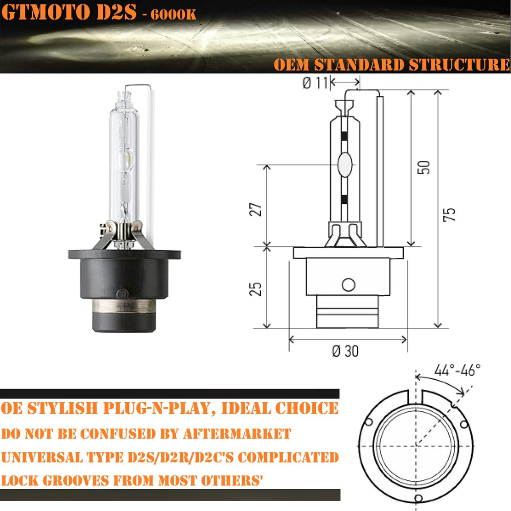 GTMOTO D2S bulb installed in Acura headlight demonstrating plug-in replacement