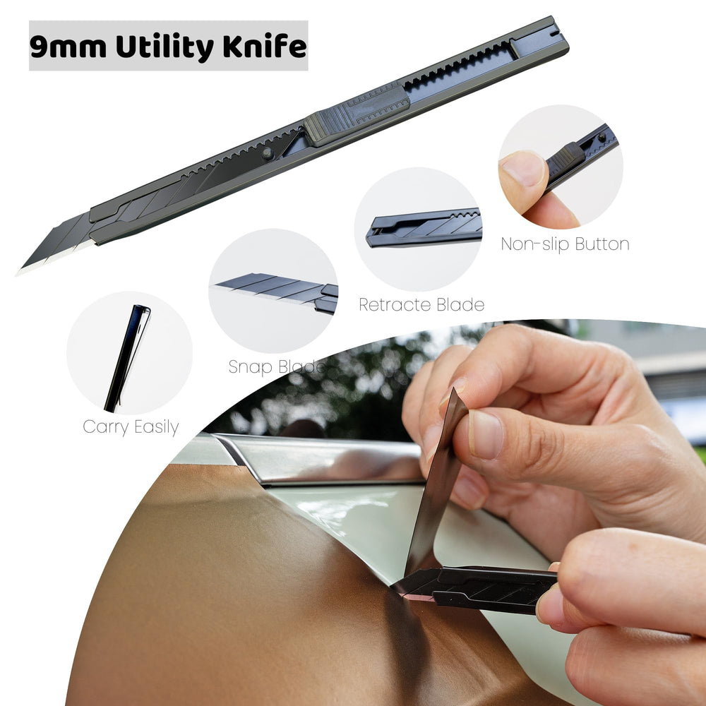 GUGUGI guarded 9mm utility knife providing safe, accurate trimming of film