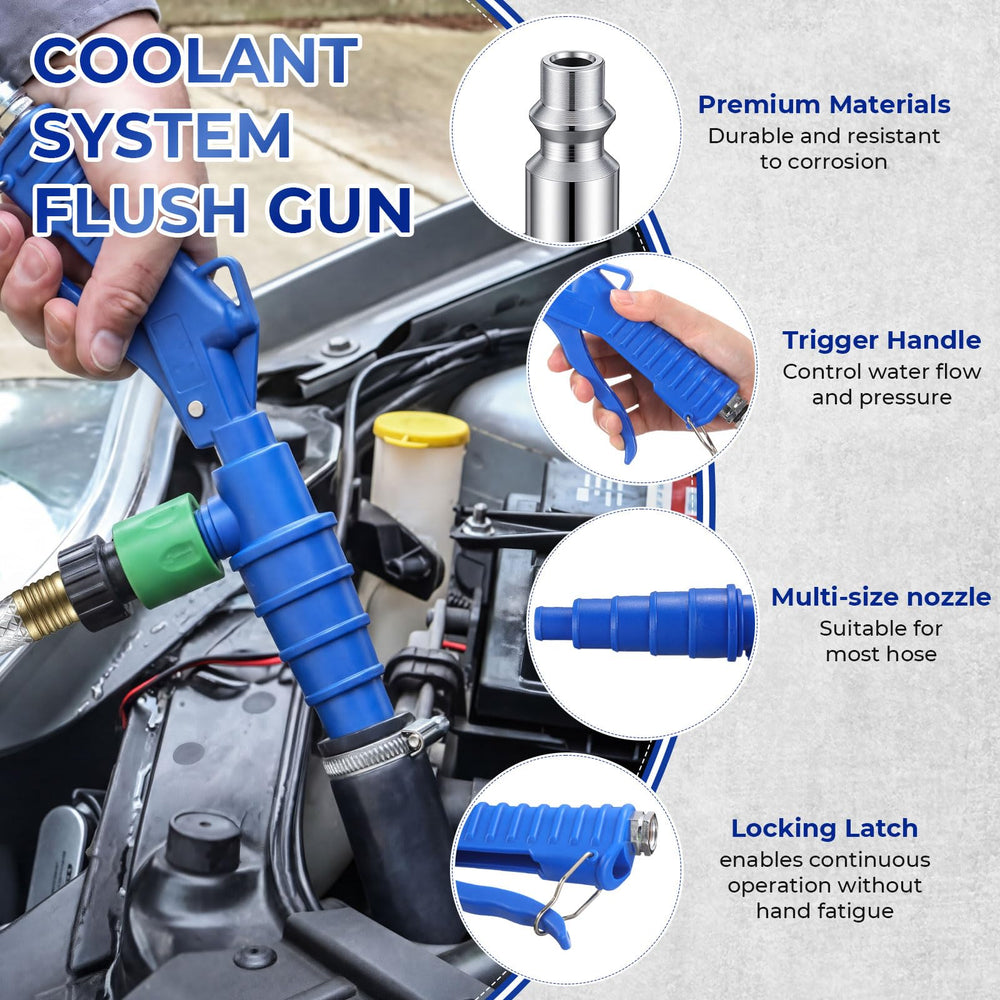 Gulfmew ergonomic handle and locking trigger for controlled flushing benefit