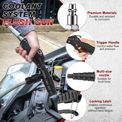 Gulfmew trigger and locking latch closeup providing continuous flow and reduced hand fatigue
