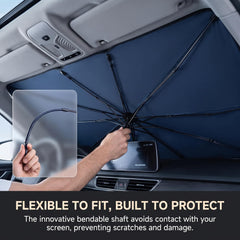 Gumnay 360-degree bendable handle shown preventing dashboard scratches