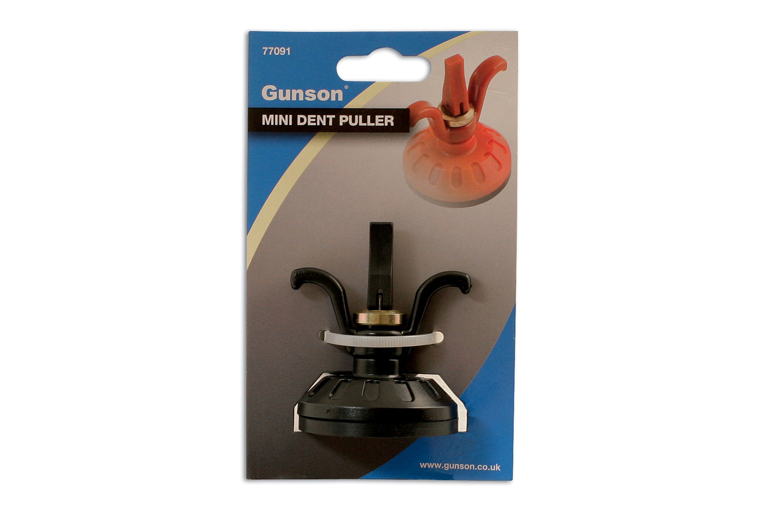 GUNSON mini dent puller holding mirror in place to help precise positioning