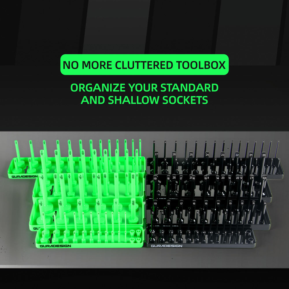 GURADESIGN tray inside tool drawer demonstrating compact scale and order
