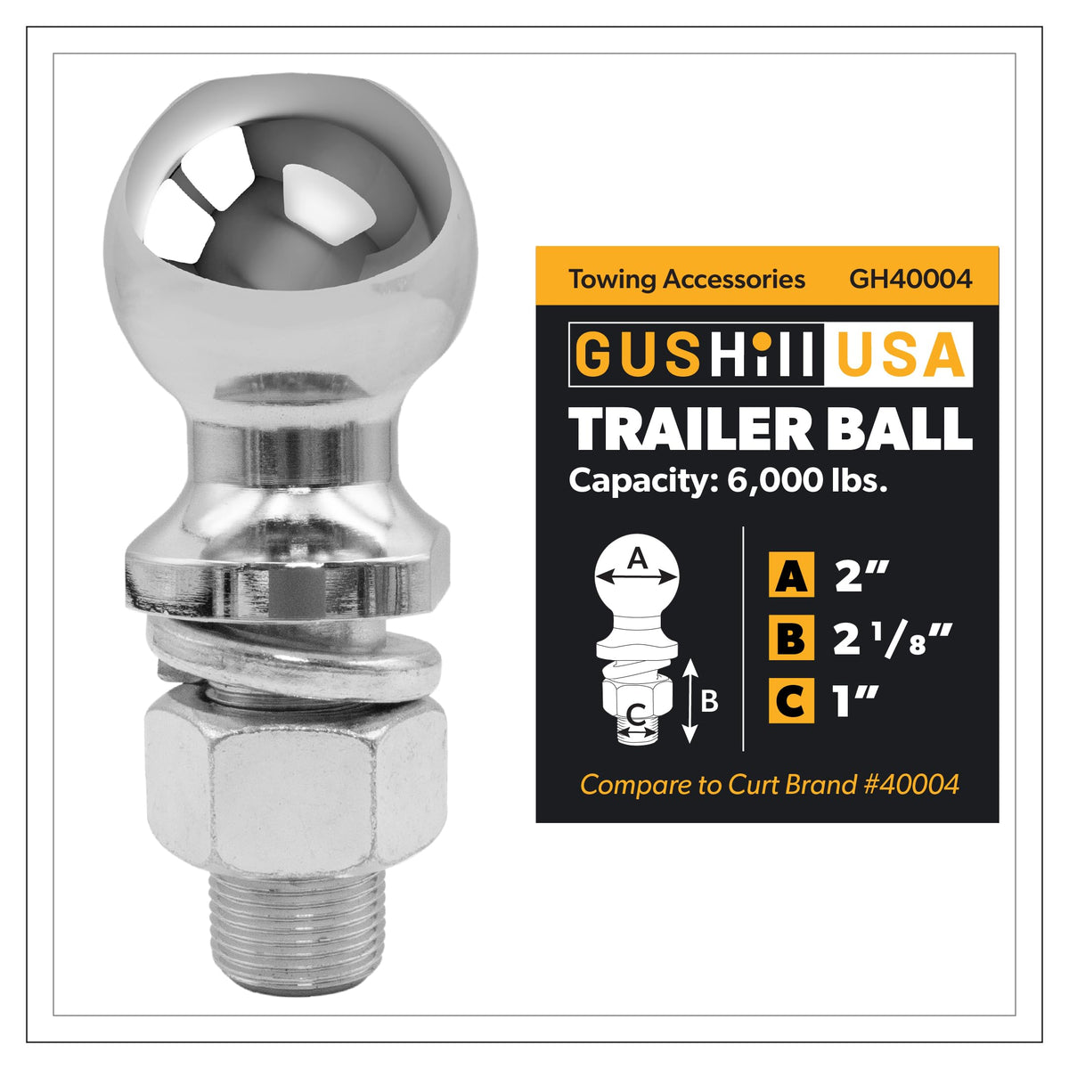 GusHill GH40004 front view showing polished chrome and durable construction benefit