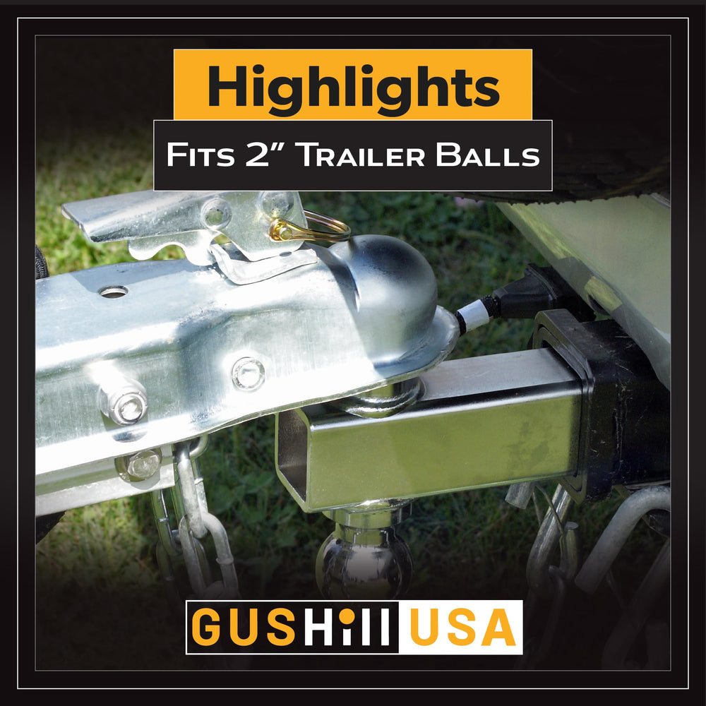 GusHill coupler fitted on 2" straight tongue demonstrating precise fit