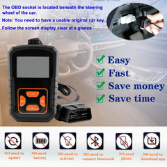 Gvolinkdpe OBD tool front LCD display and buttons, easy programming at home benefit