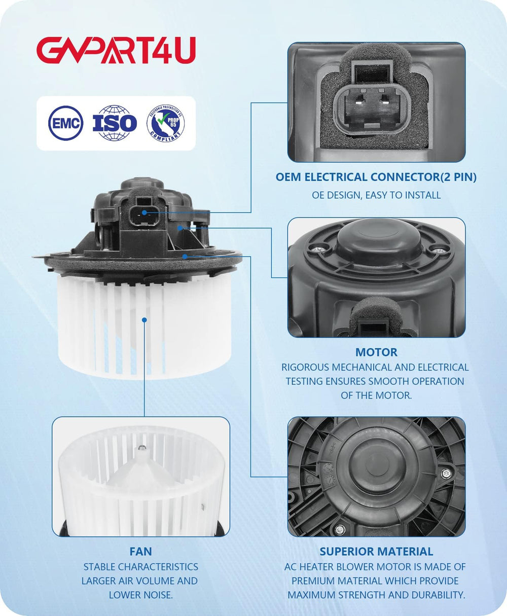 GVPART4U blower motor side profile demonstrating compact durable design