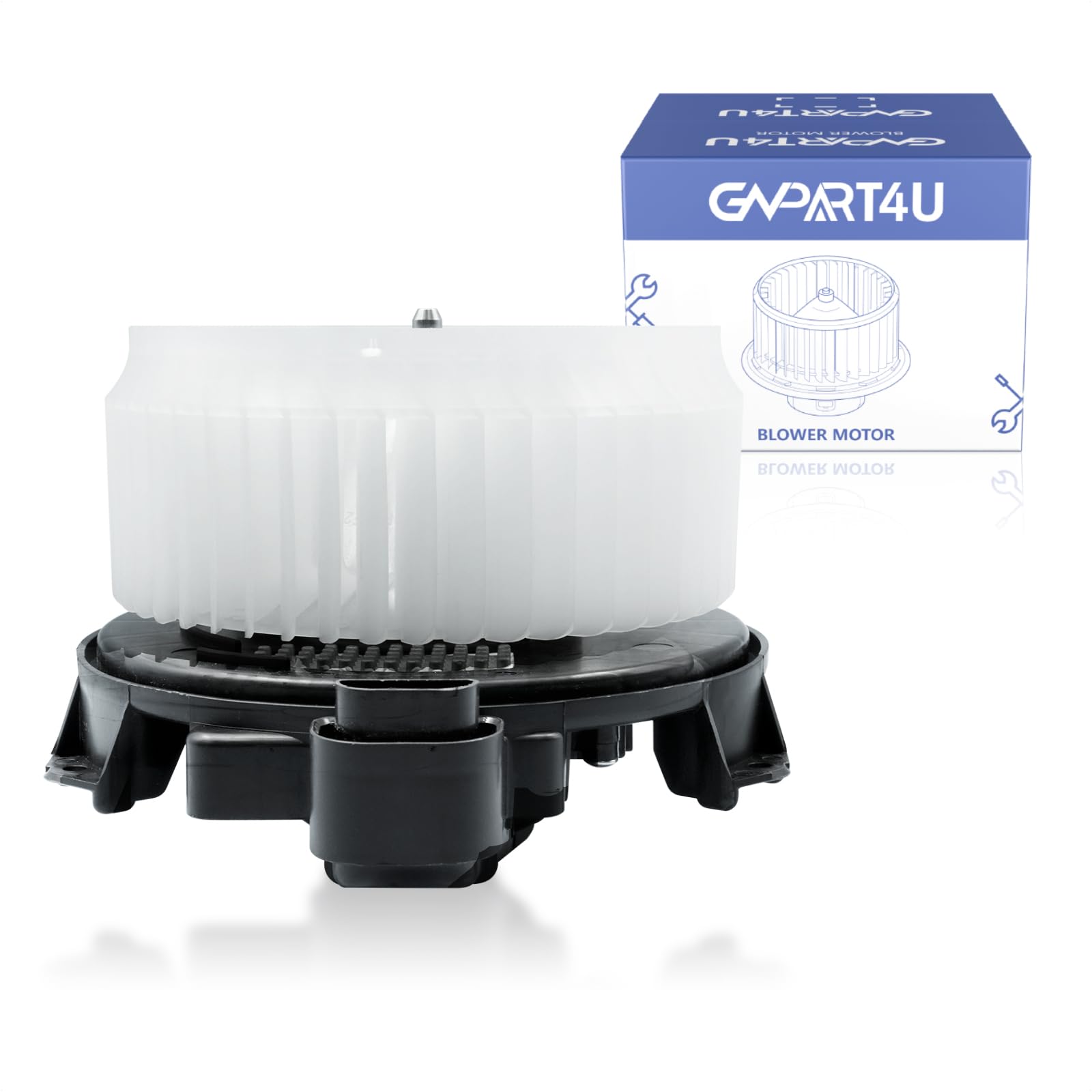GVPART4U front blower motor front view showing durable housing and quick fit benefit