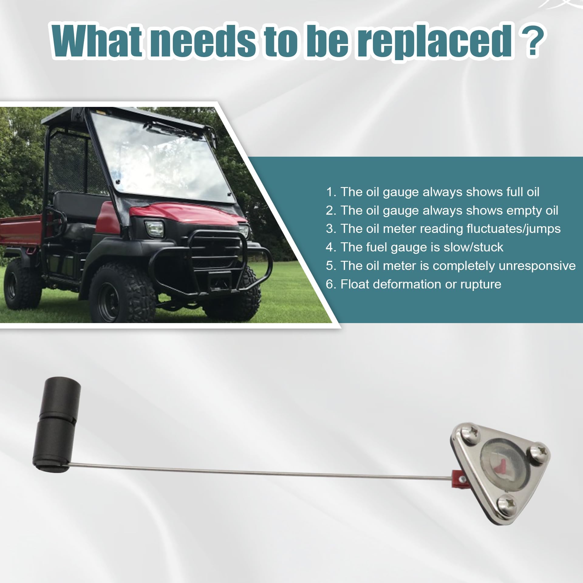 GXARTS gauge installed on a Kawasaki Mule demonstrating direct replacement