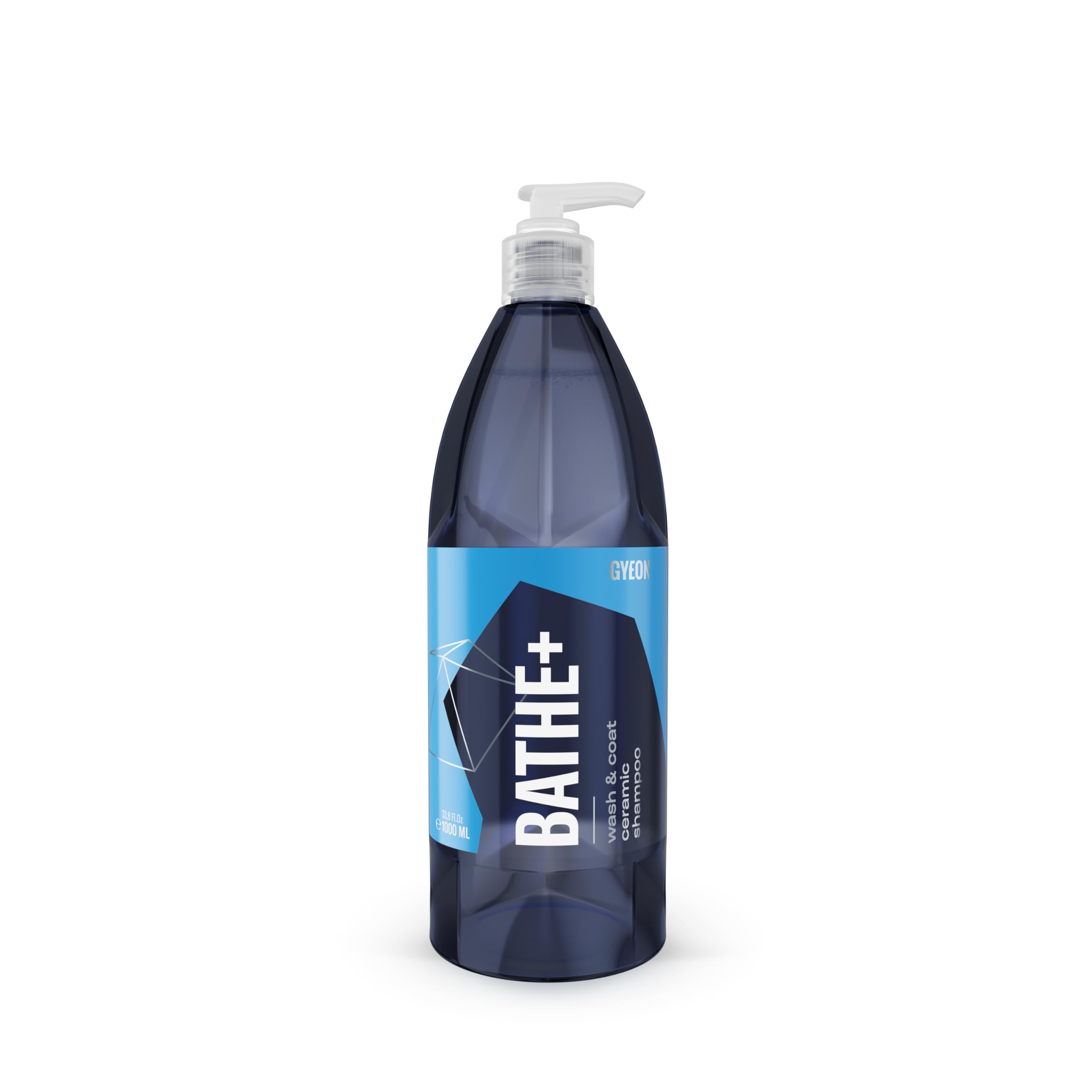 Gyeon Bathe+ front bottle showing branding and easy-pour cap for storage benefit