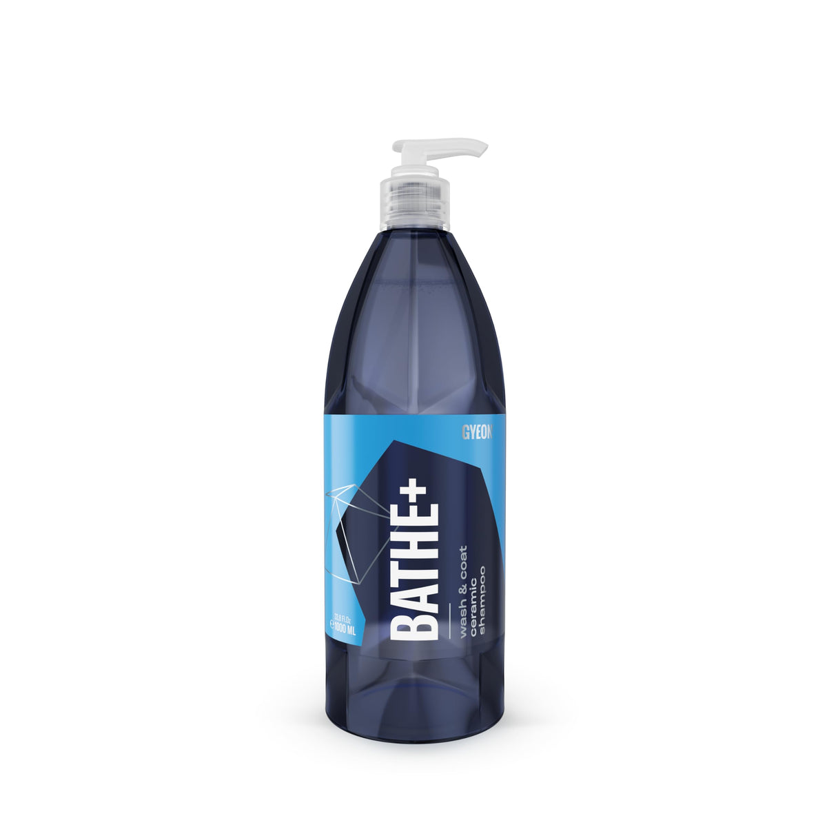 Gyeon Bathe+ front bottle showing branding and easy-pour cap for storage benefit