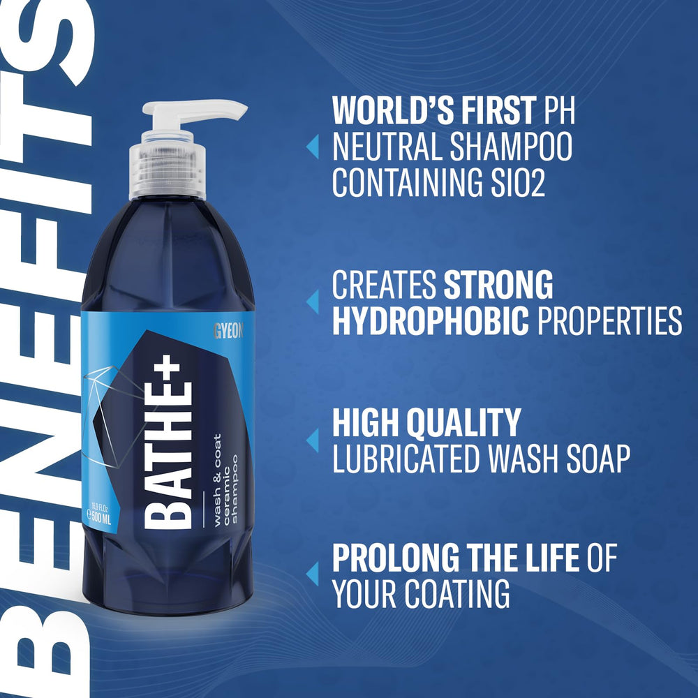 Gyeon Bathe+ dispensed from foam cannon for thick lubricating coverage