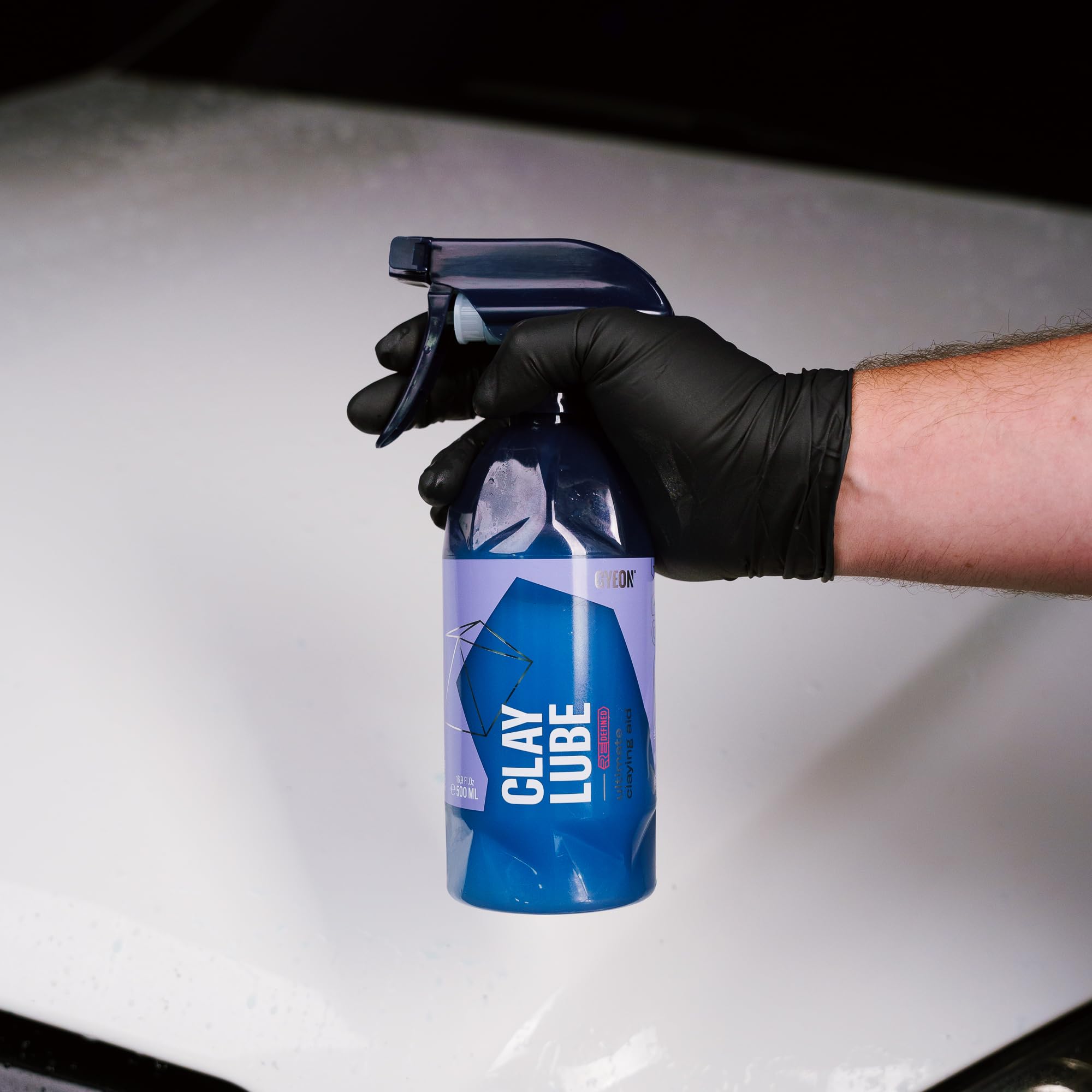 Gyeon lubricant close-up texture demonstrating slick formula that prevents marring