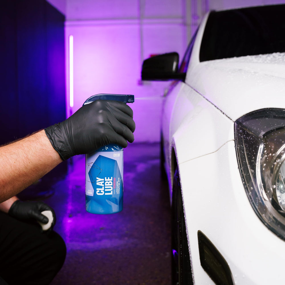 Gyeon in a detailing bay with tools highlighting professional prep workflow benefits