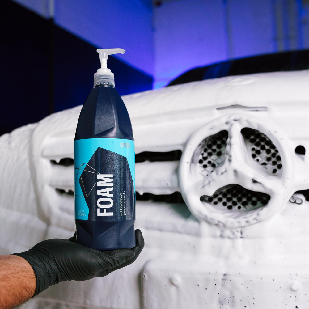 Gyeon bottle dilution markings close-up enabling precise mixing and repeatability
