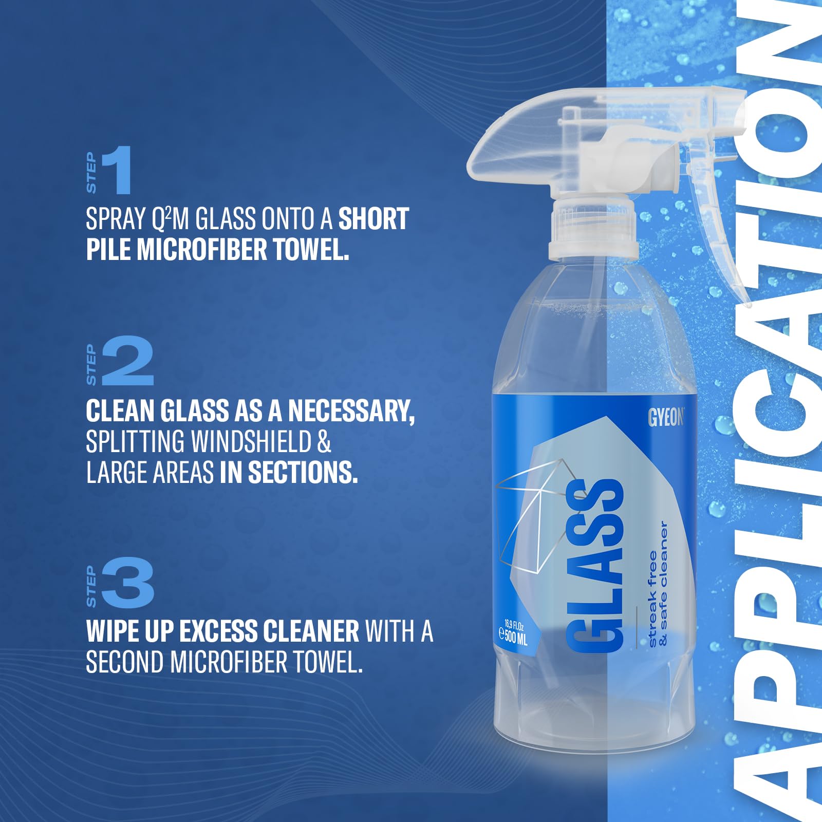 Gyeon close-up of liquid sheen demonstrating residue-free finish
