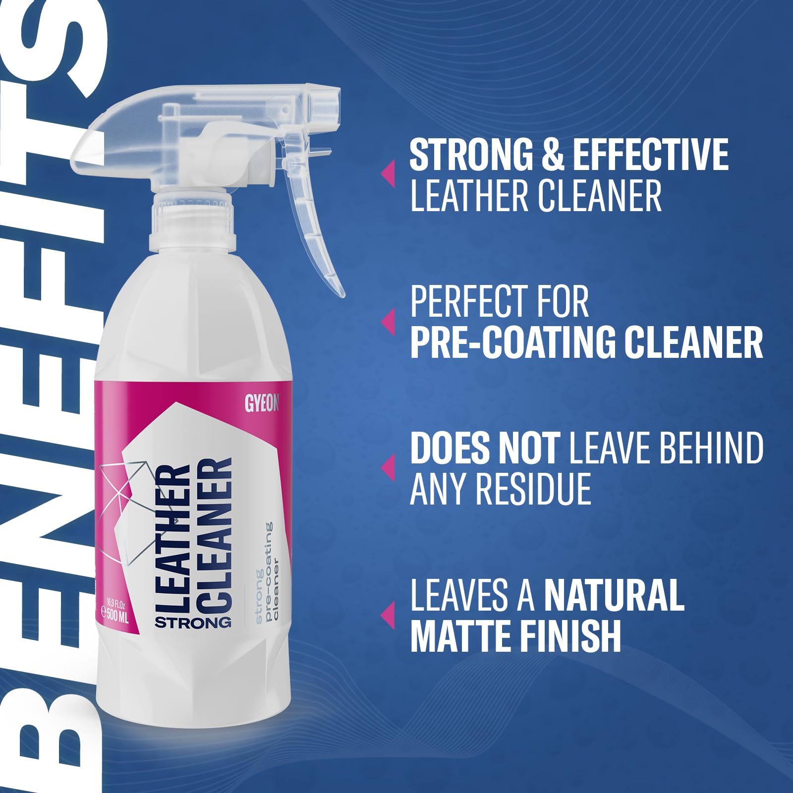 Gyeon cleaner being poured to show liquid consistency and control