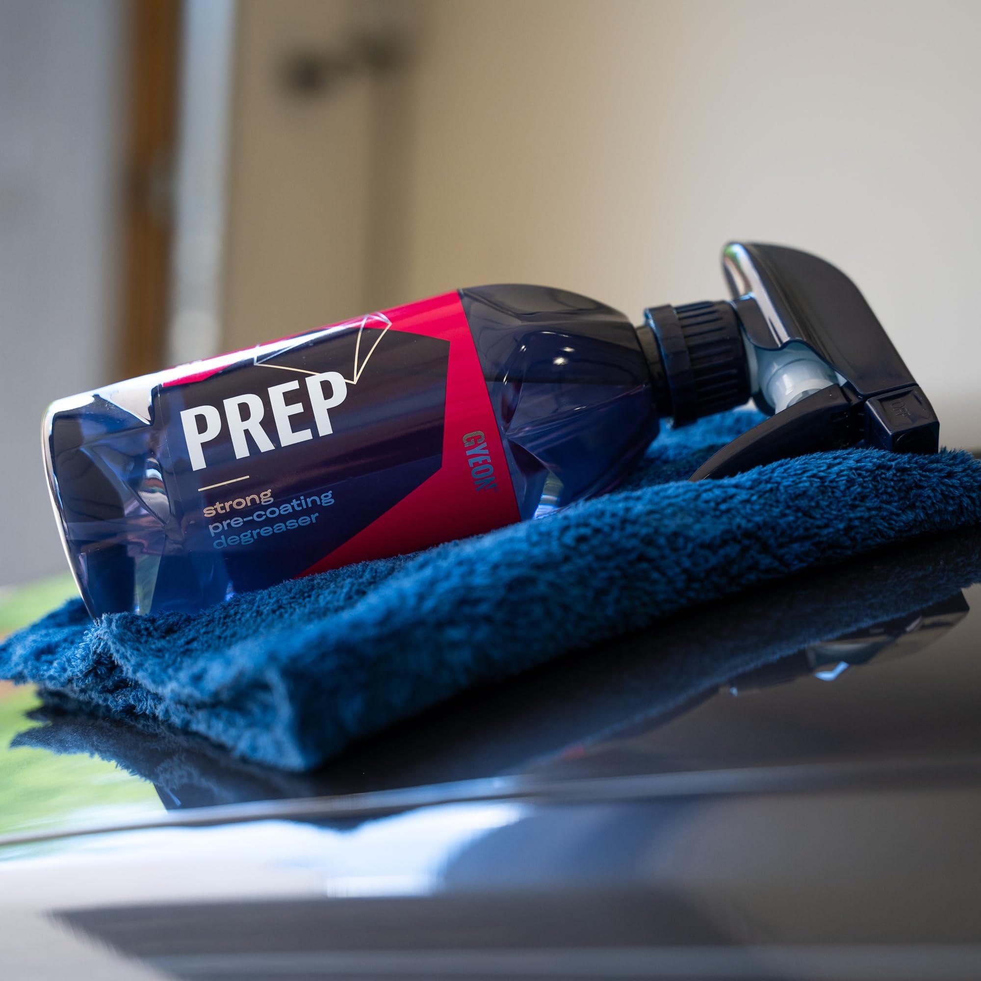 Gyeon Prep before and after panel showing improved coating readiness