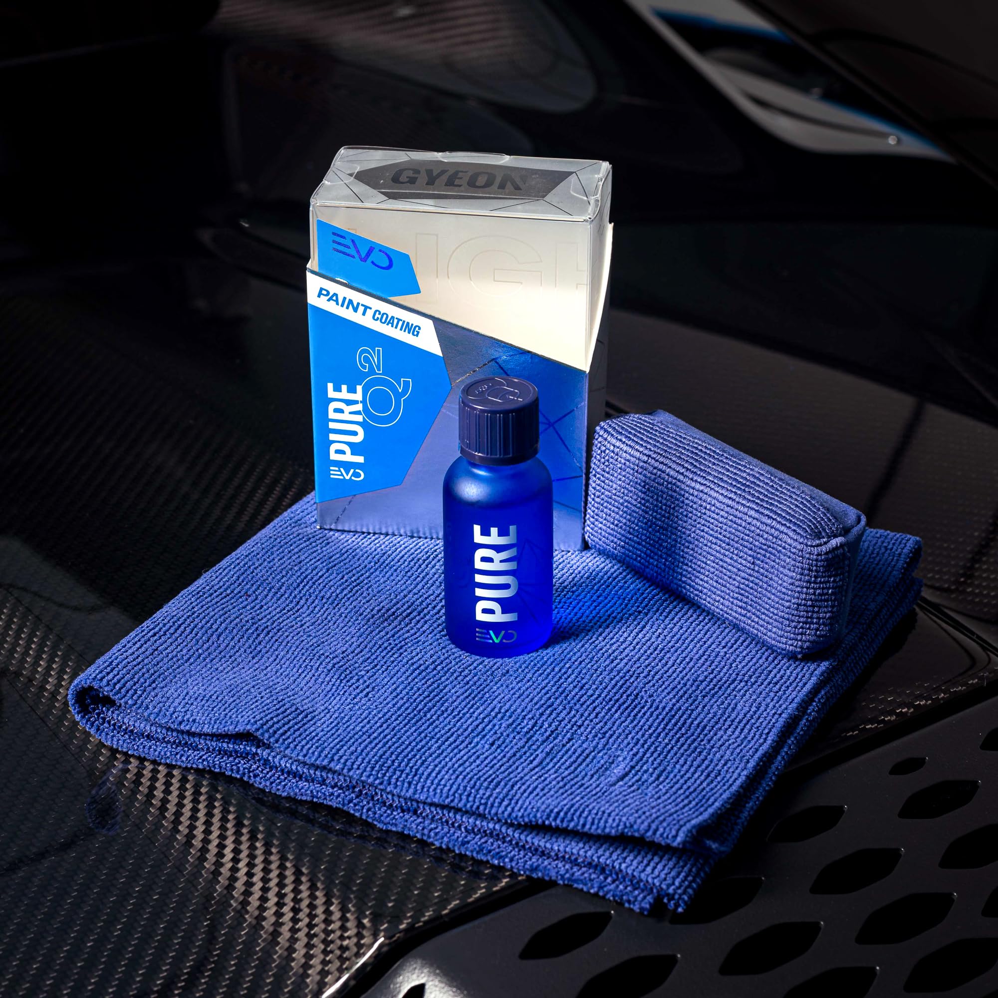 GYEON Pure being applied with applicator pad showing smooth wipe-off advantage