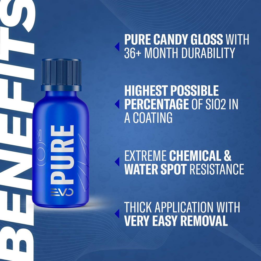GYEON Pure label close-up highlighting product info and easy application benefit