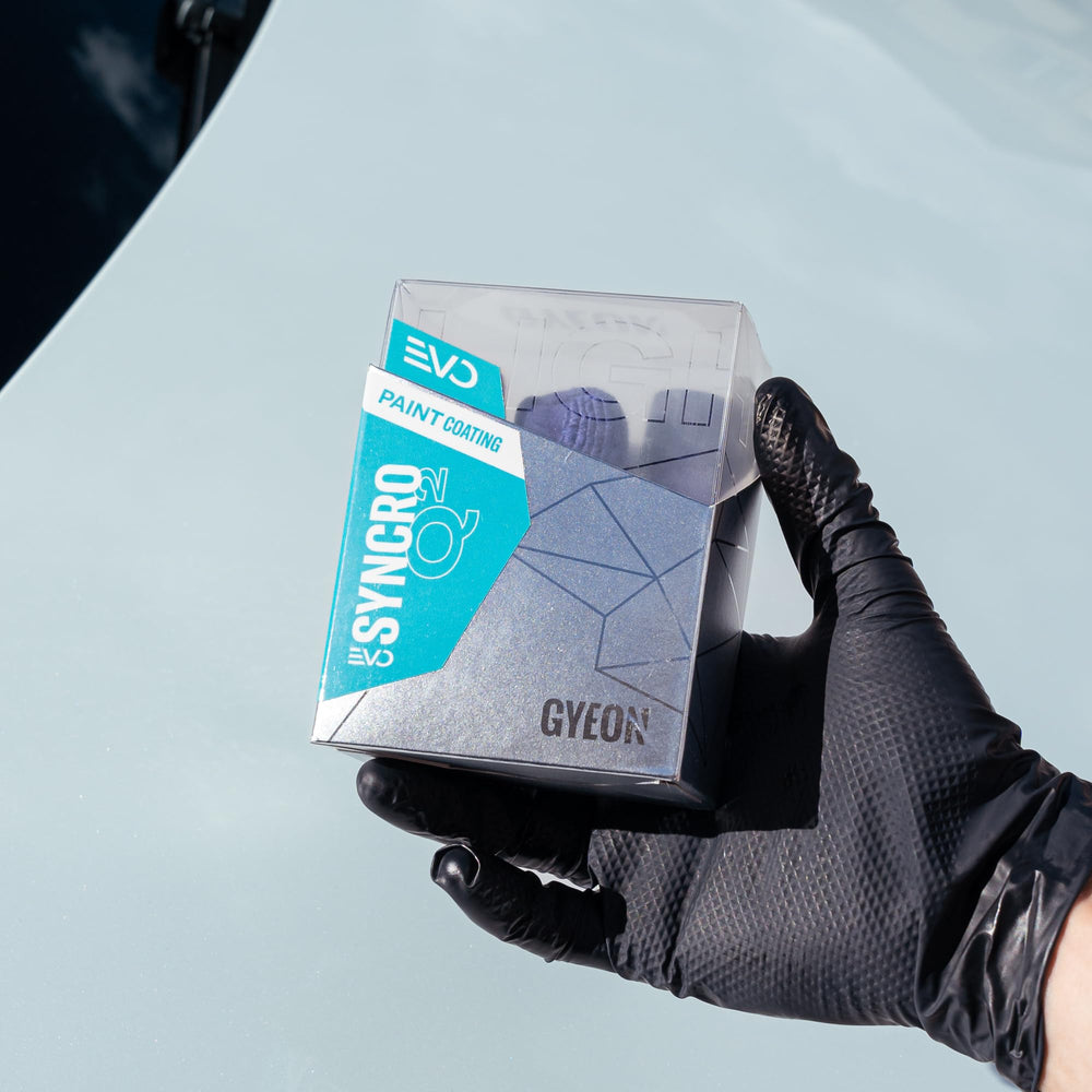 Gyeon Syncro protected car parked outdoors demonstrating long-lasting visual appeal