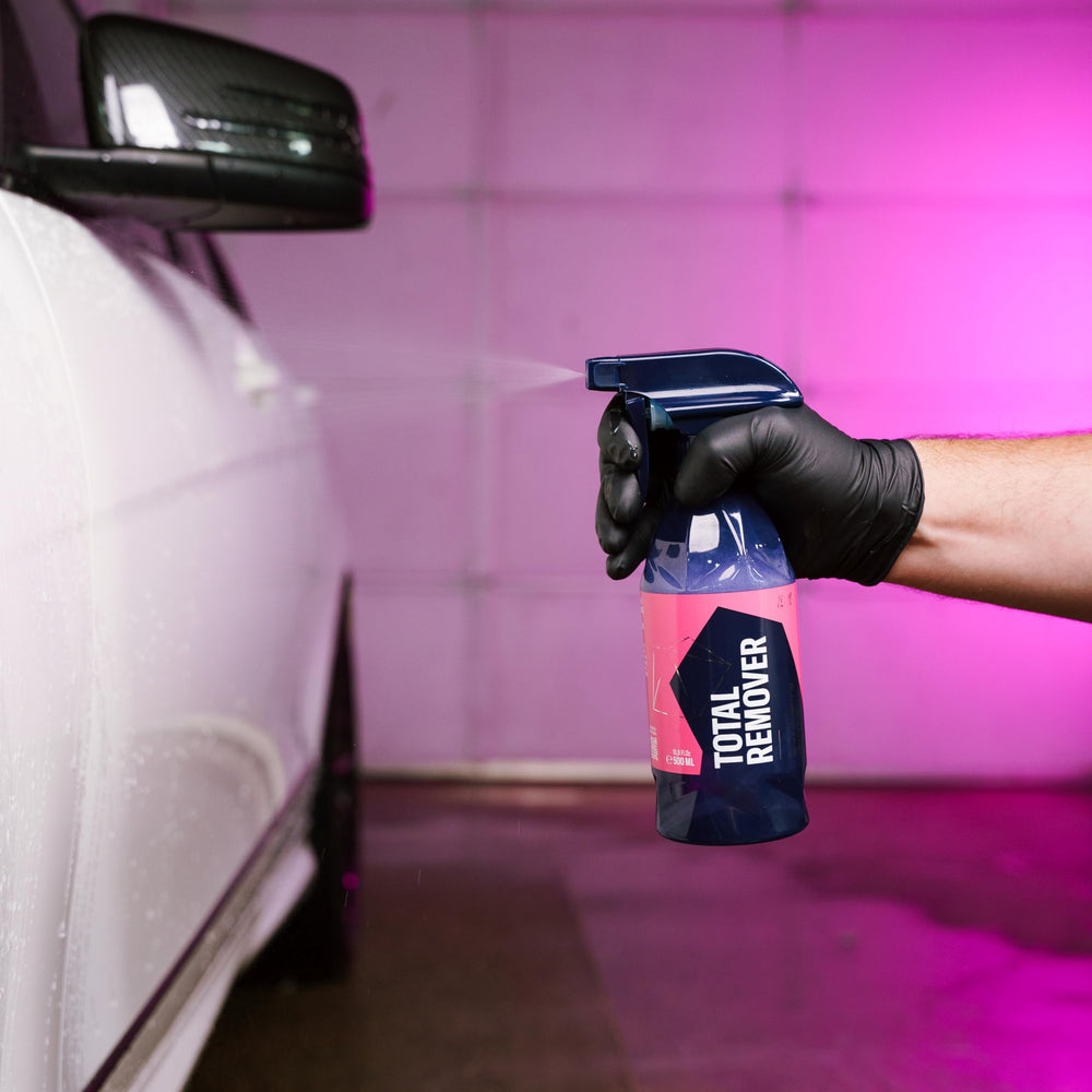 Gyeon TotalRemover used in detailing bay showing professional workflow time-saving benefit