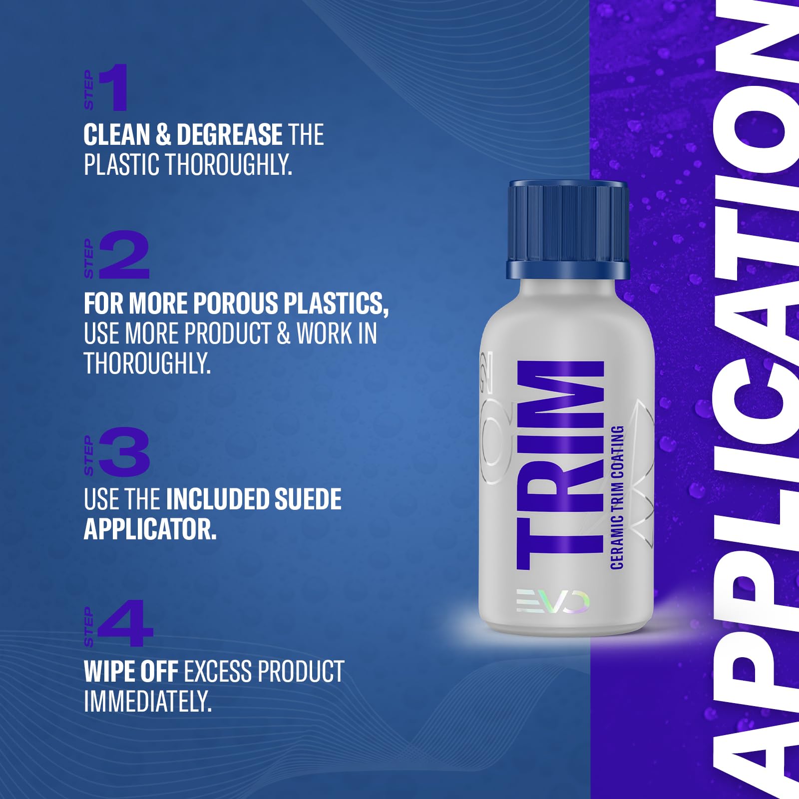 Gyeon Trim EVO applicator block and microfiber wrap for precise coating