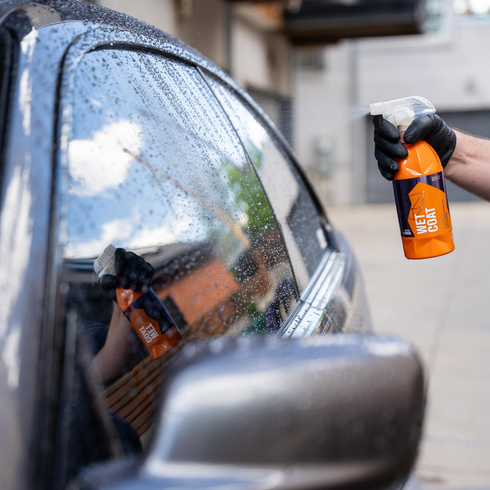 GYEON being applied to paint delivering immediate shine benefit