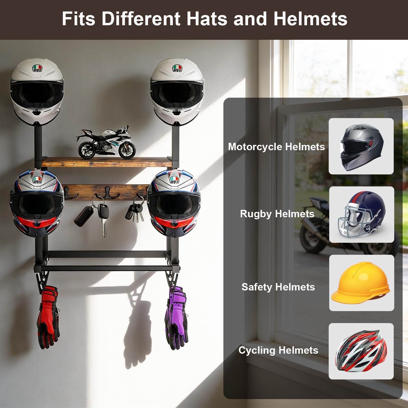 GYJZIFW installed in a garage showing tidy gear organization and easy reach