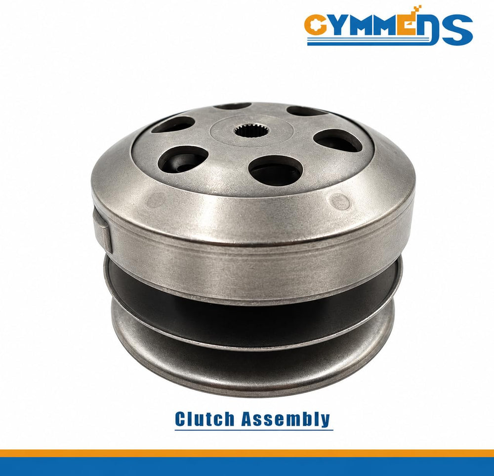 GYMMEDS clutch drum closeup highlighting durable iron finish and heat dissipation