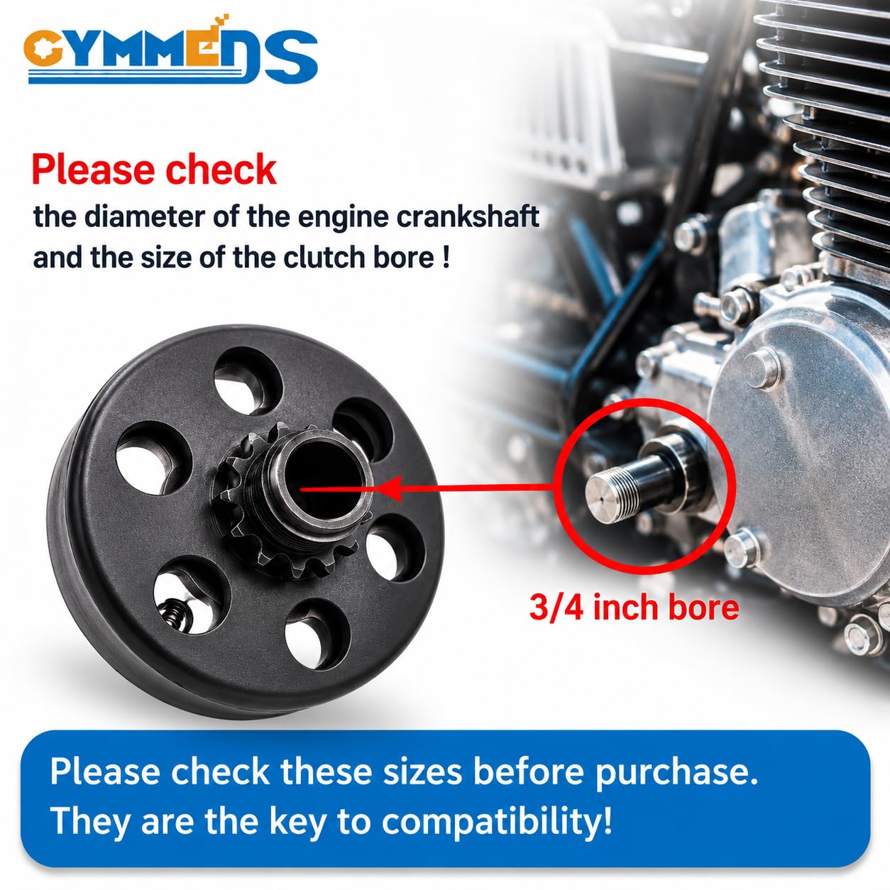 GYMMEDS clutch installed on go-kart showing smooth automatic engagement