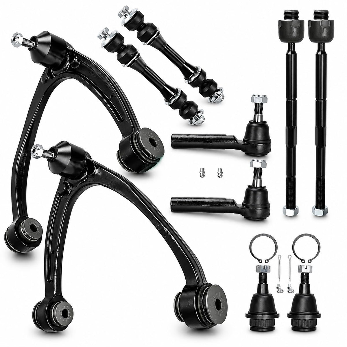 GYMMEDS front upper control arms pair showing durable forged steel benefit
