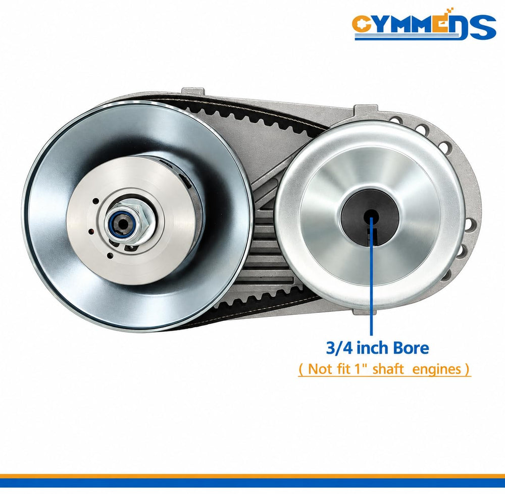 GYMMEDS torque converter mounted on Predator 212cc engine for fit confirmation