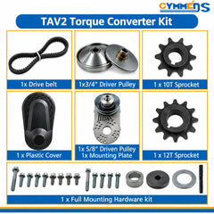 GYMMEDS 10T and 12T sprockets arranged to show chain compatibility benefit