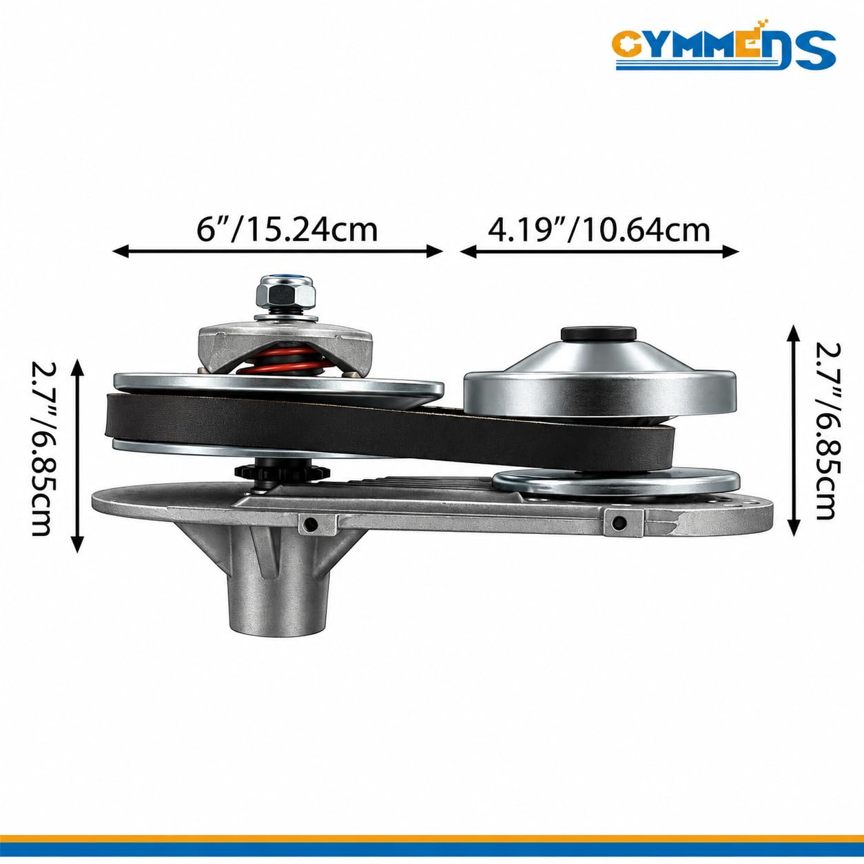 GYMMEDS iron and aluminum finish detail demonstrating sturdy construction