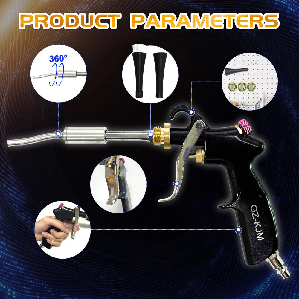 GZ-KJM precision nozzle close-up showing focused airflow control benefit