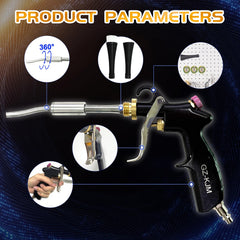 GZ-KJM precision nozzle close-up showing focused airflow control benefit