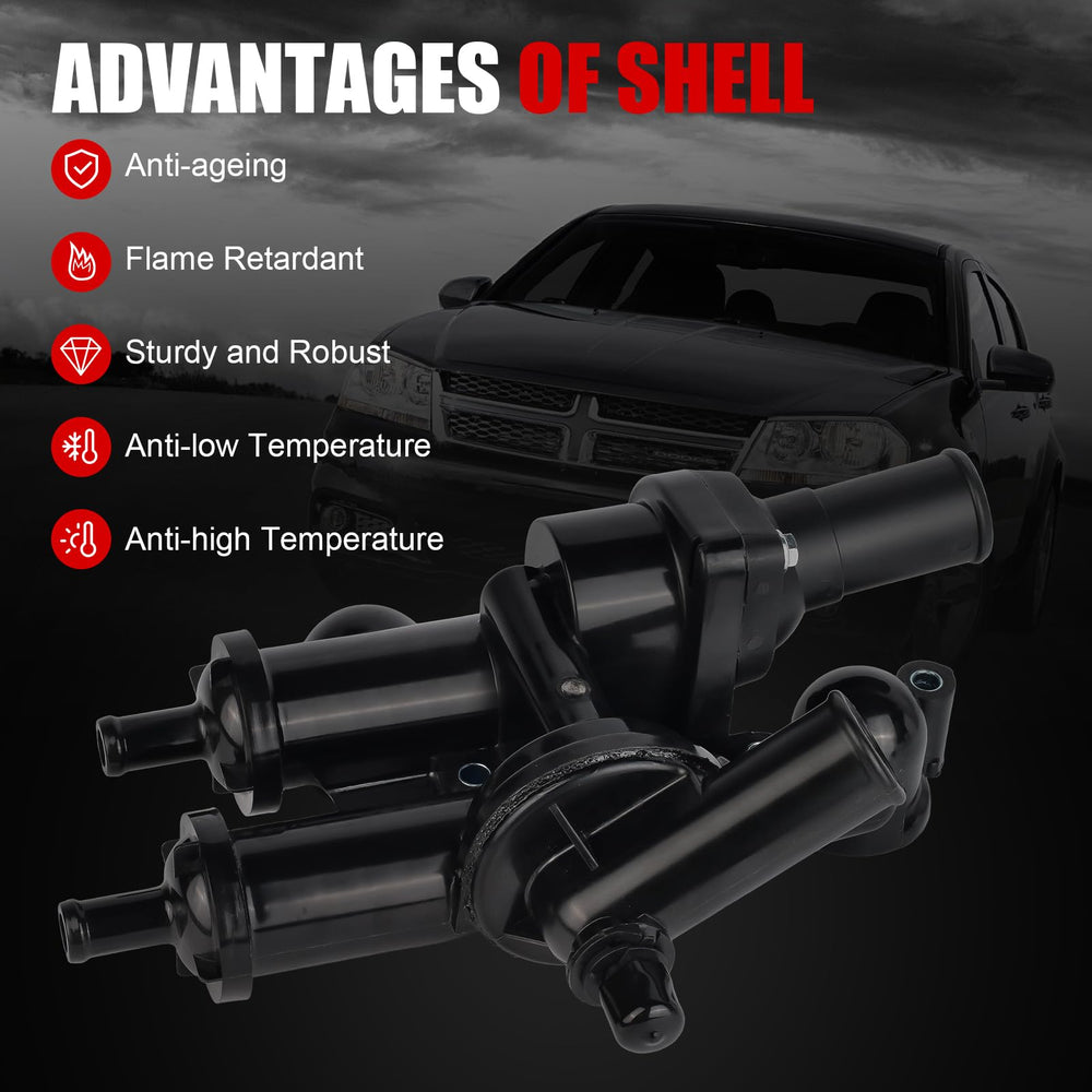 GZGN thermostat housing installed in engine bay demonstrating direct-fit replacement benefit