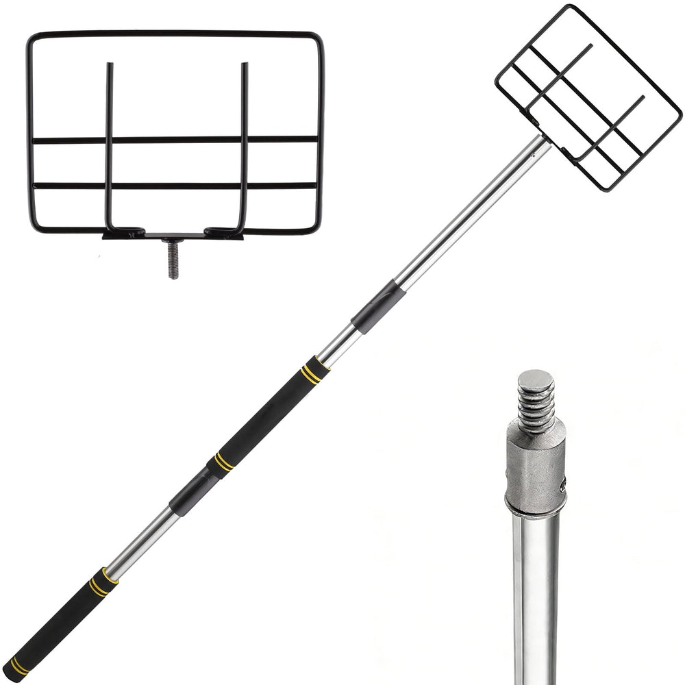 Gzlozak front view showing stainless-steel pole and benefit durable reach