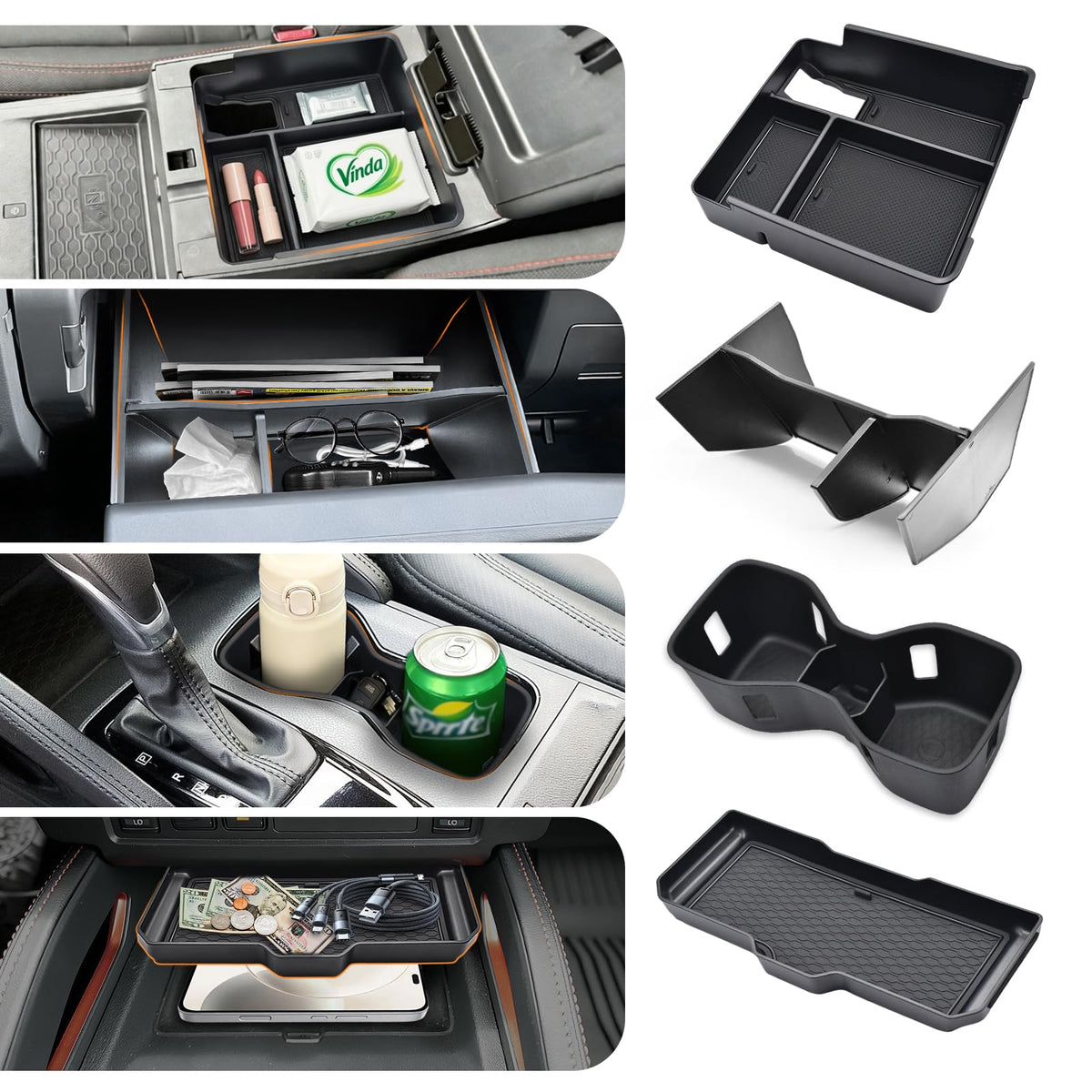 GZSH front console shelf showing added phone storage and quick access
