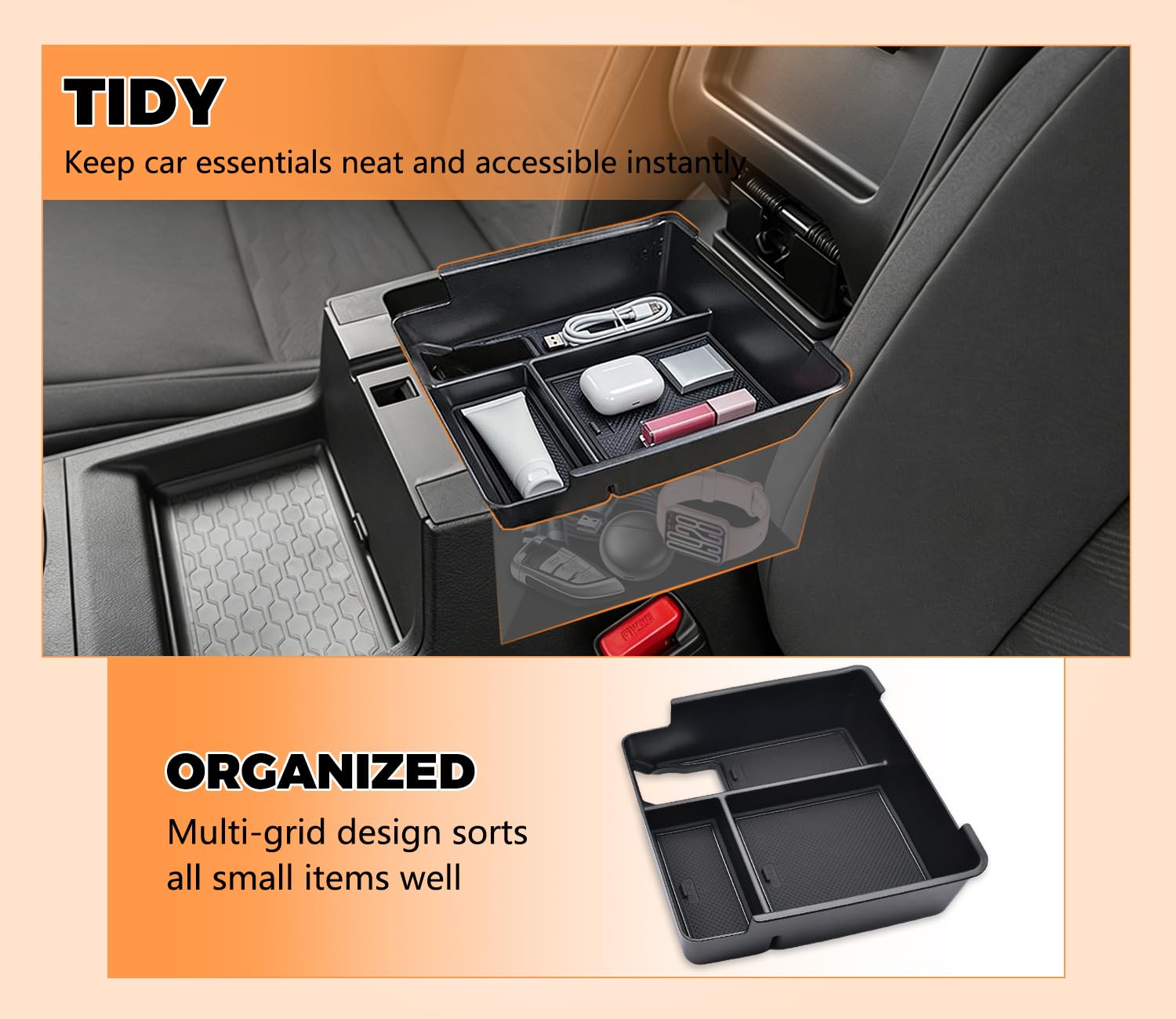 GZSH glove box insert preventing items from shifting and improving order