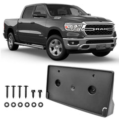 GZSH front license plate frame mounted on Ram 1500 showing clean fit and protection
