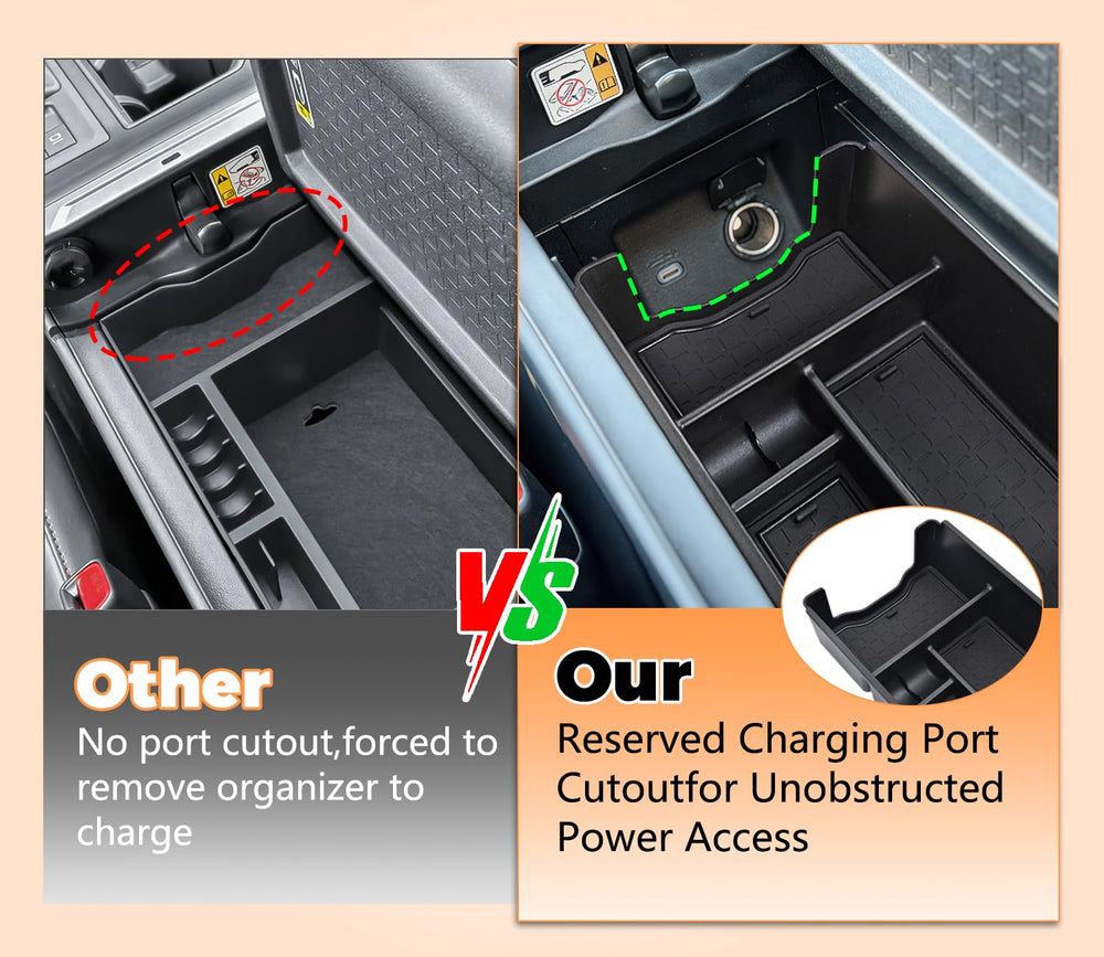 GZSH wireless charging mat installed in console offering safe charging protection