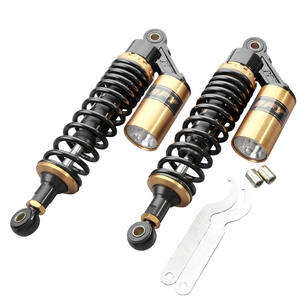 GZYF front profile of rear air shock showing robust construction and fitment benefit