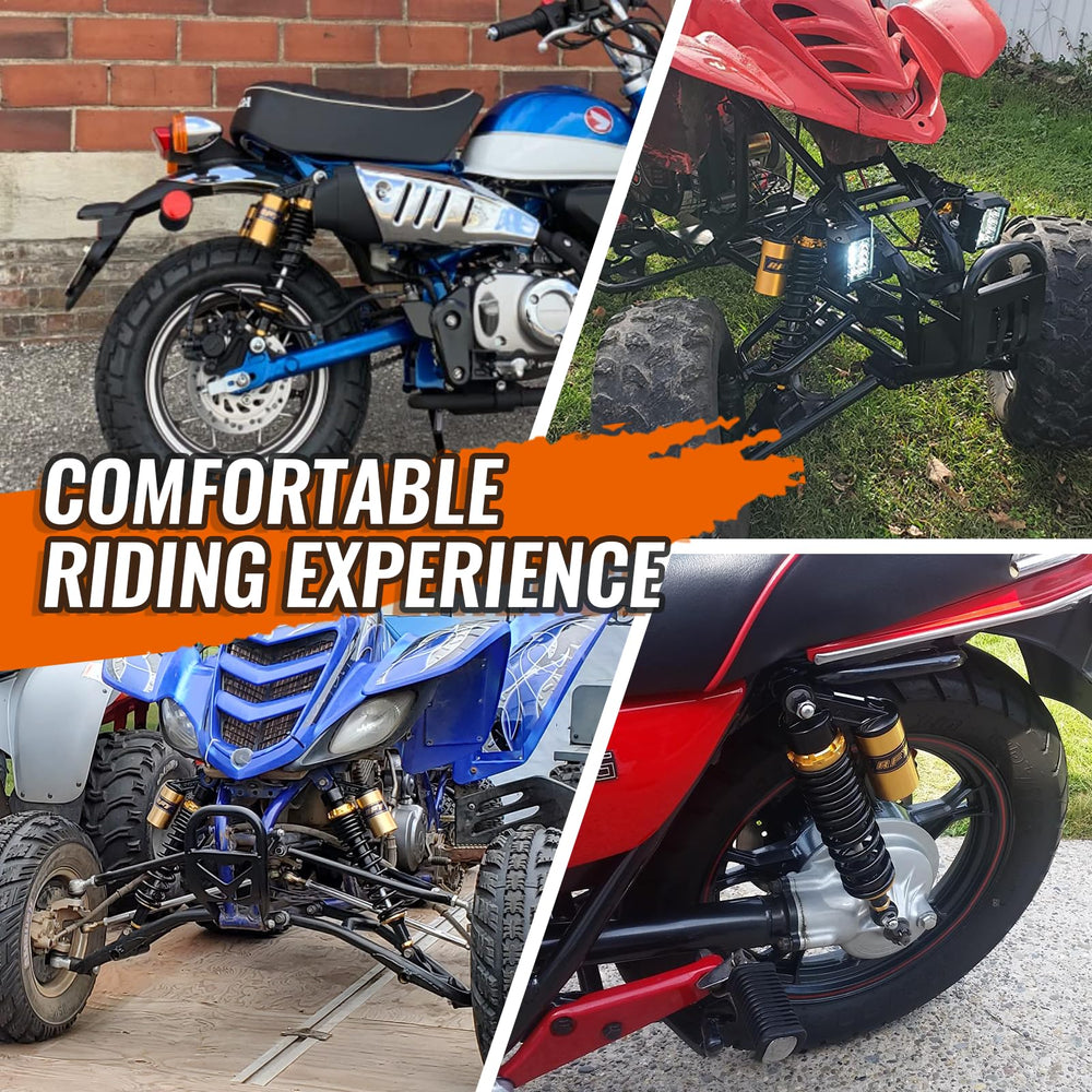 GZYF lifestyle image of bike riding with shock showcasing smoother ride comfort