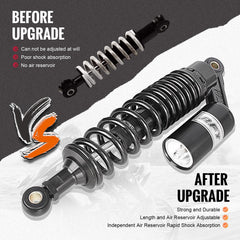 GZYF rear shock mounted on motorcycle demonstrating upgraded stability