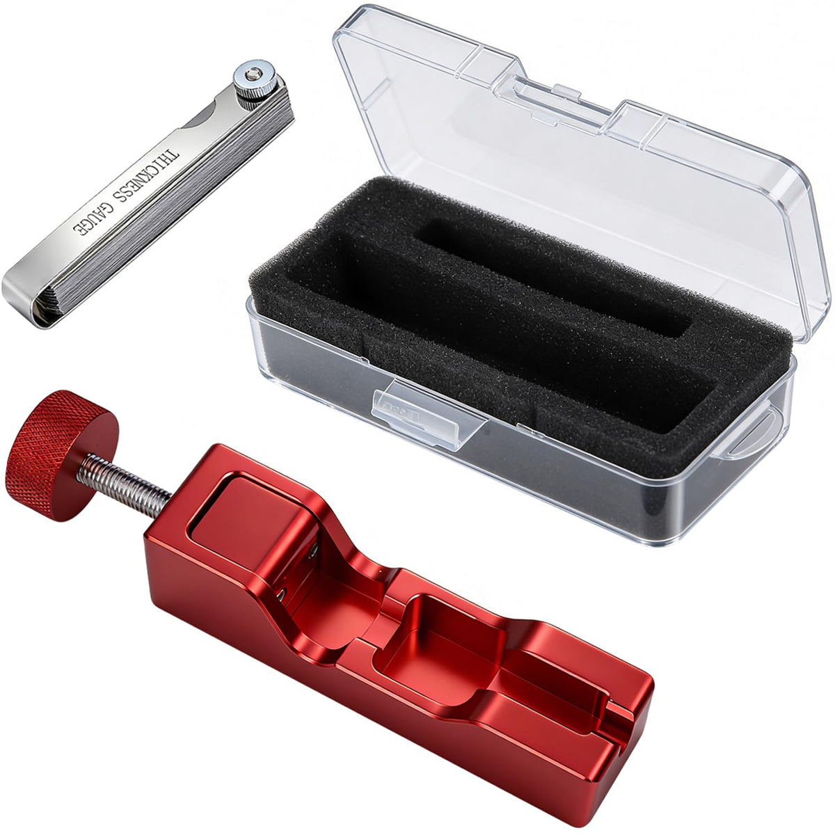 GZZTORES front view of gap tool showing compact aluminum body and knob benefit precise handling