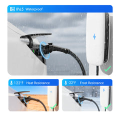 Hagibis attached to a Tesla charging port demonstrating easy compatibility benefit
